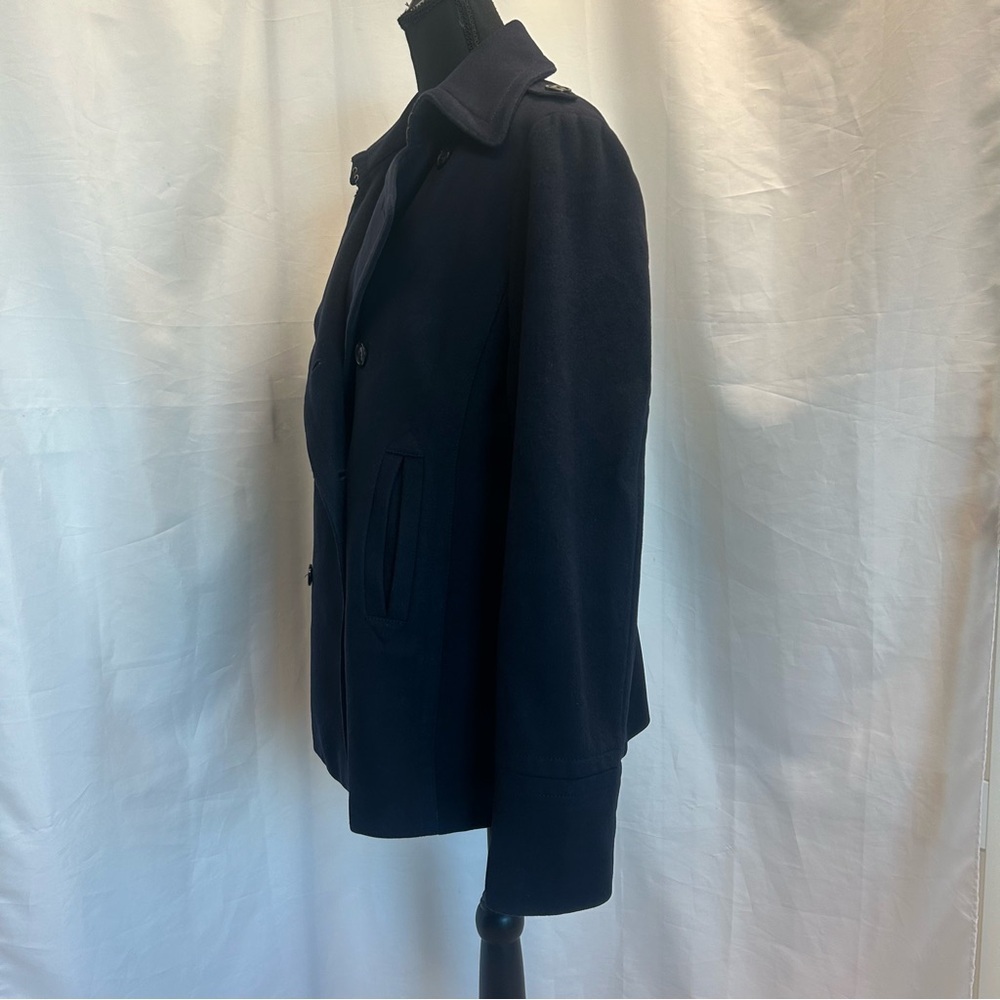 J.Crew Navy Blue Double Breasted Wool Peacoat Jacket Women’s TXL - Picture 4 of 14